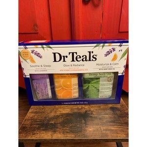 NEW Dr. Teals 3 Epsom Salts Bath Soaks Lavender Citrus Hemp Bran New in Package